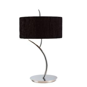 Eve Polished Chrome-Black Table Lamps Mantra Shaded Table Lamps